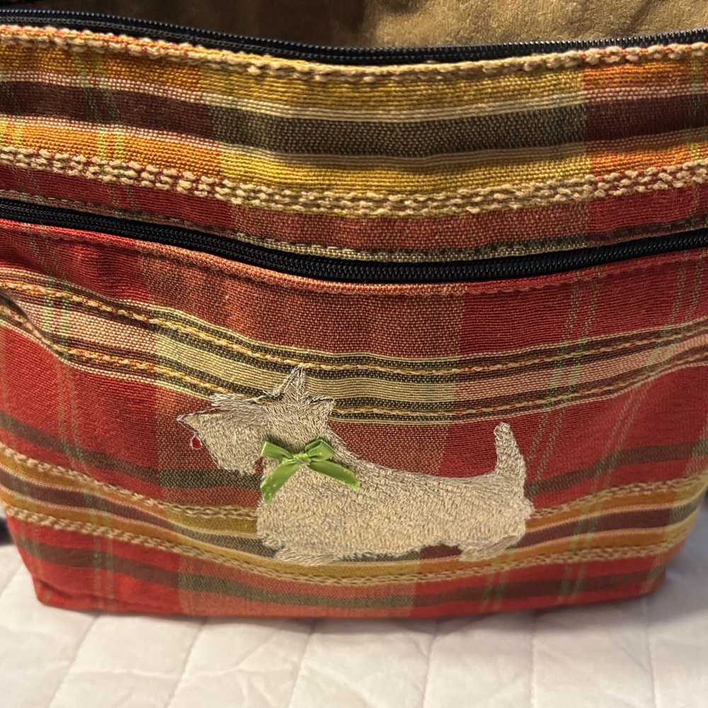 Dixie Bags Purse with Wallet Crossbody Bag Plaid With Scotty Dog - Picture 8 of 15